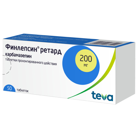 Финлепсин ретард 200 мг 50 шт. таблетки пролонгированного действия