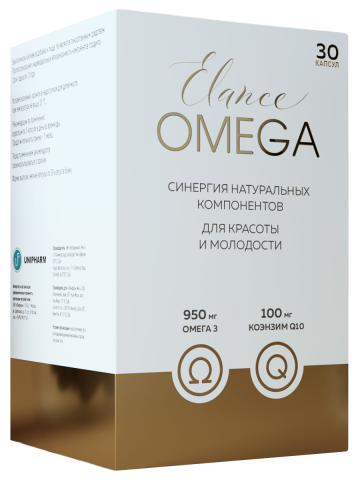 Elance Омега Q10 капсулы 1651 мг, 30 шт.