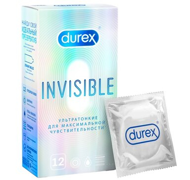 Дюрекс (Durex) Презервативы Invisible ультратонкие, 12 шт.