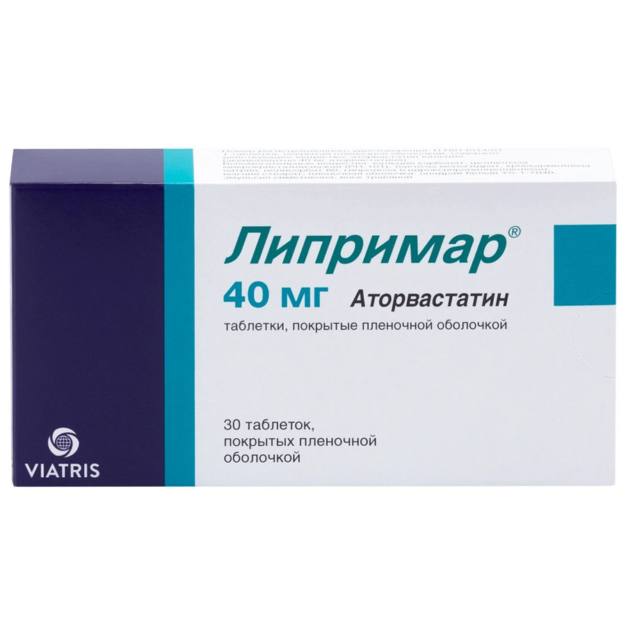 Липримар 40 мг таблетки, 30 шт.
