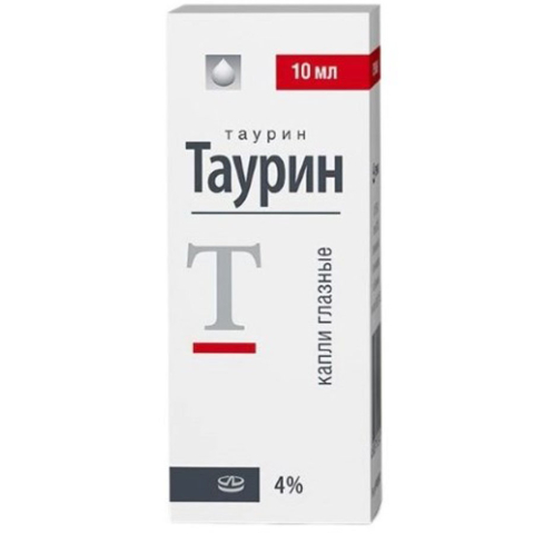 Таурин 4% 10мл флакон-капельница капли глазные, 1 шт.