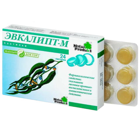 Эвкалипт М №24 пастилки (зеленый доктор) NP