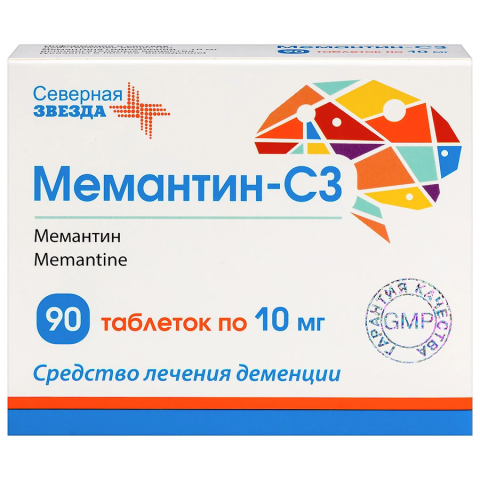 Мемантин-СЗ 10 мг таблетки, 90 шт.