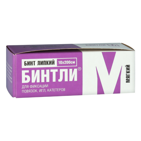 Бинтли-т бинт липкий нетканый для фиксации повязок, 10 х 200 см