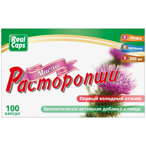Расторопши масло 300 мг капсулы, 100 шт.