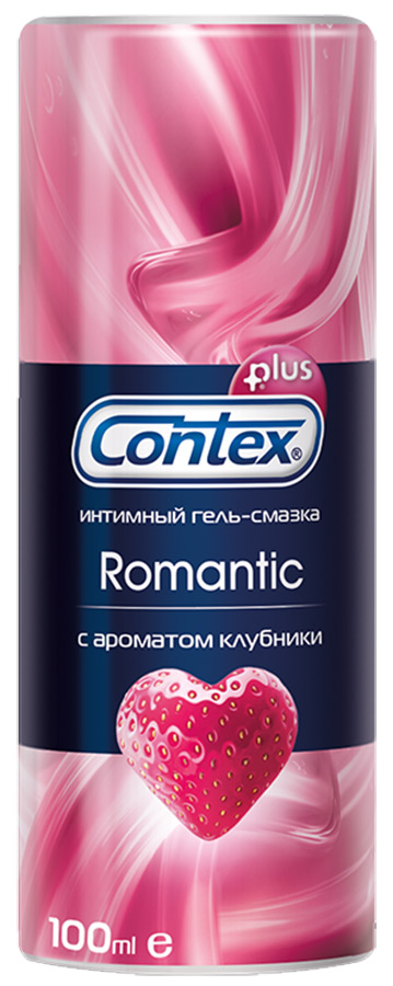 Контекс (Contex) гель-смазка Romantic с ароматом клубники, 100 мл