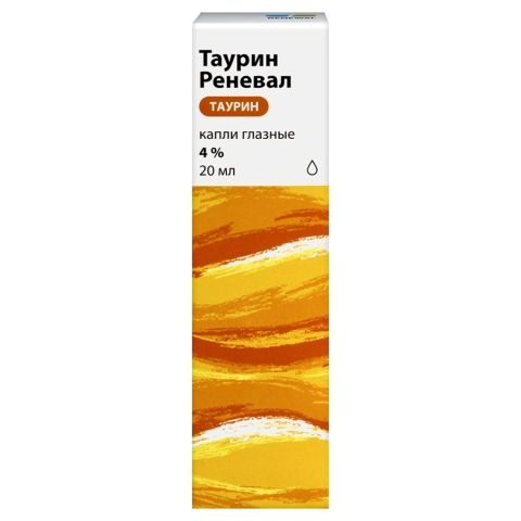 Таурин Реневал 4% капли глазные, 20 мл