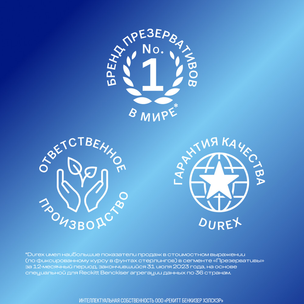 Дюрекс Презервативы классик, 3 шт.