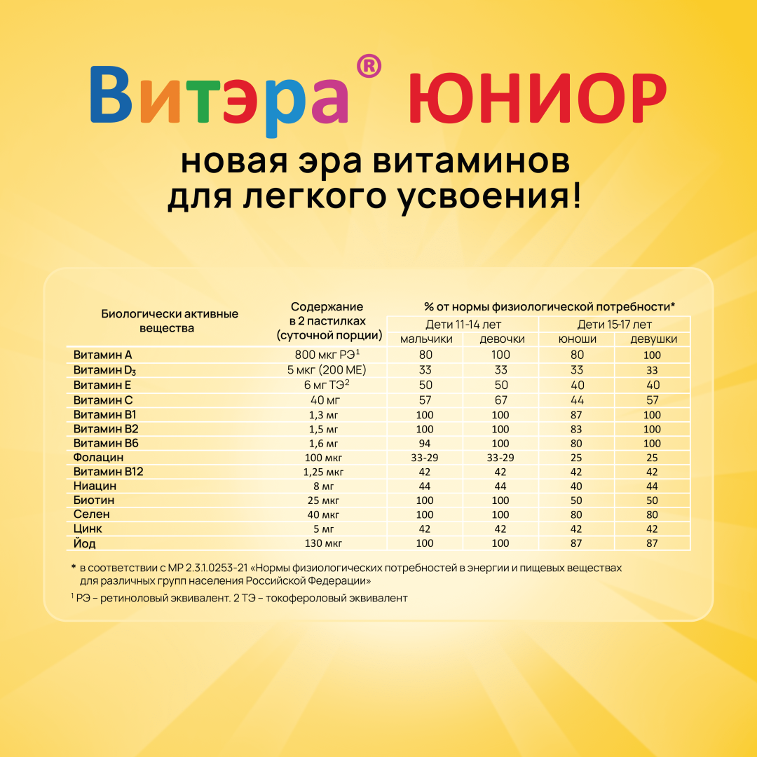 Витэра Юниор жевательные пастилки в форме мармеладных ягод, 30 шт.