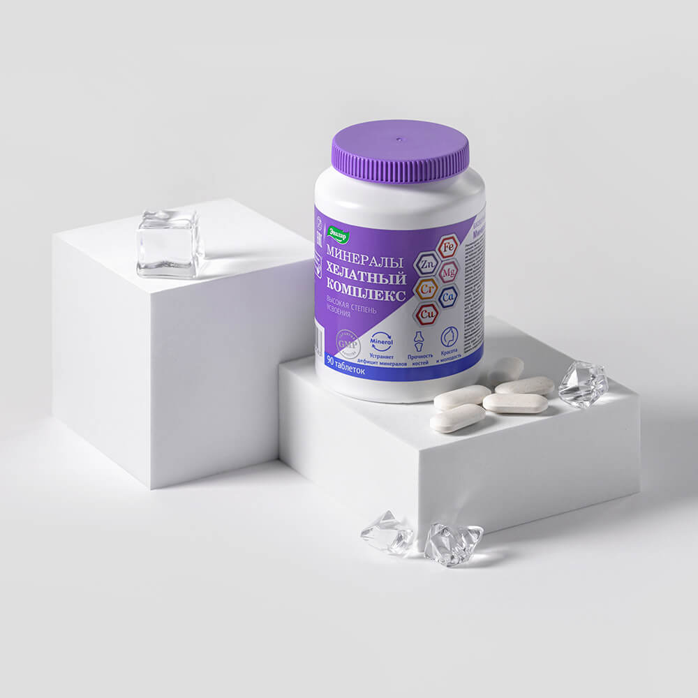 Минералы хелатный комплекс Эвалар таблетки, 90 шт.