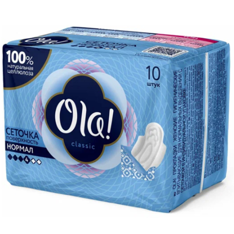 Ола (Ola!) Прокладки Classic Normal поверхность сеточка в инд. уп., 10 шт.