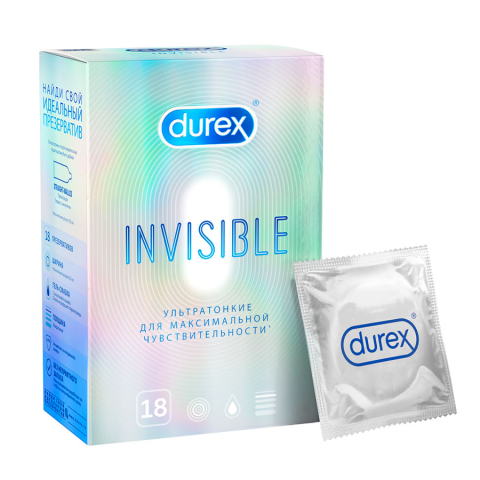 Дюрекс презервативы инвизибл ультратонкие, 18 шт.