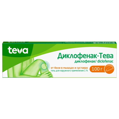Диклофенак-тева 1% гель, 100г