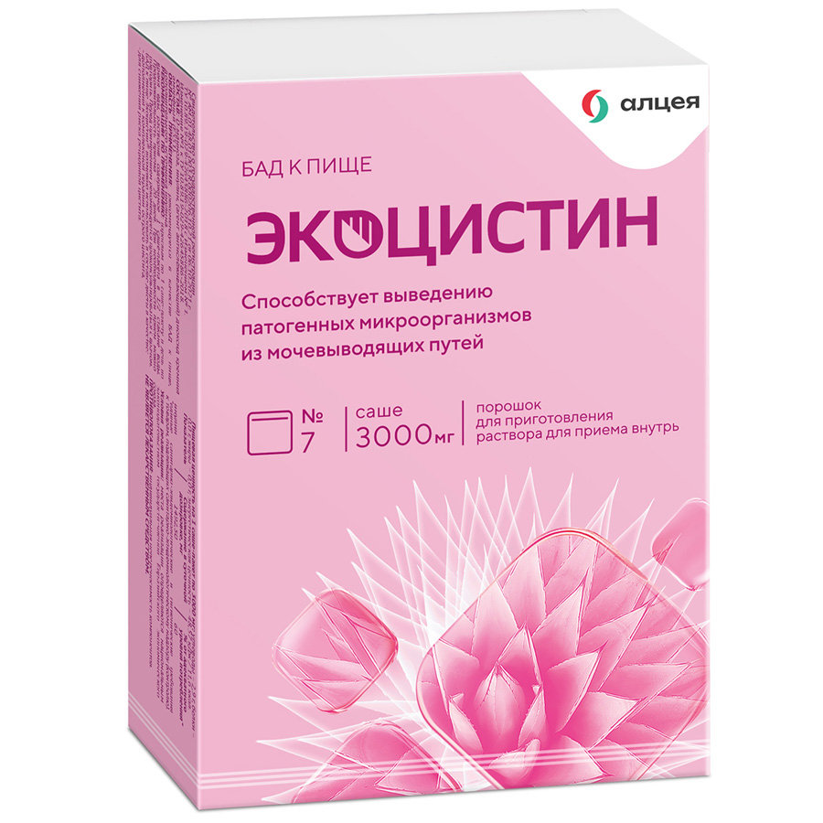 Экоцистин порошок для р-ра для приема внутрь 3000 мг саше-пакетики, 7 шт.