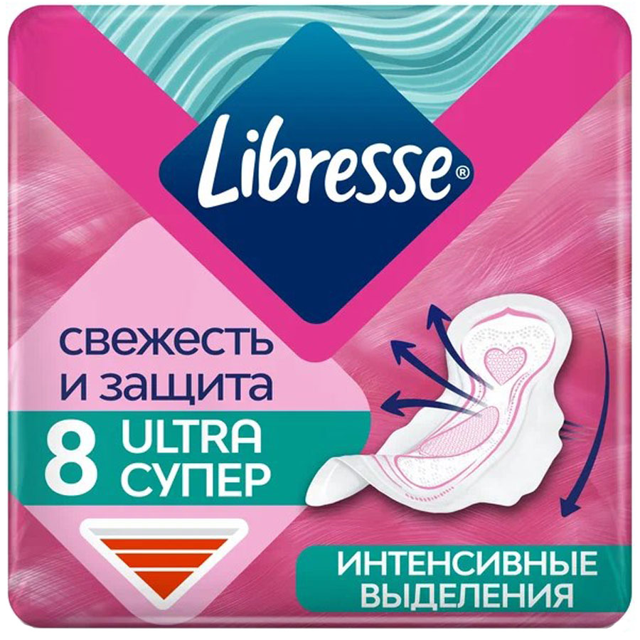 Прокладки Libresse Ultra C Мягкой Поверхностью 8 шт.