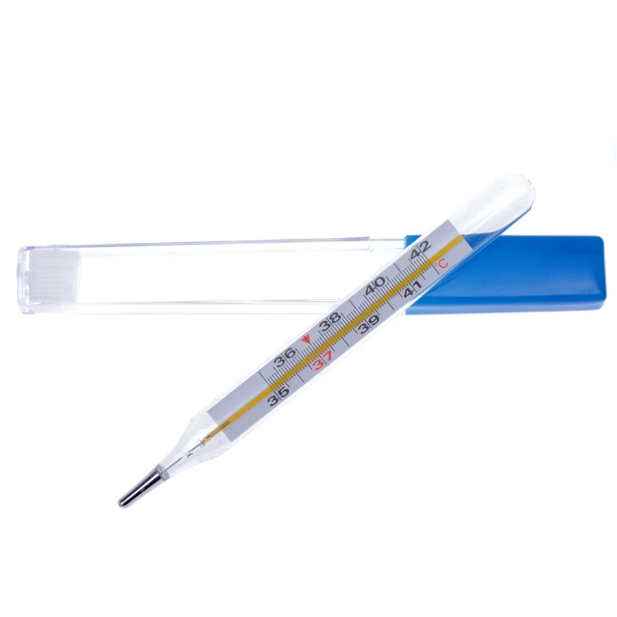 Термометр медицинский ртутный в пластиковом футляре