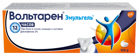 ВОЛЬТАРЕН ЭМУЛЬГЕЛЬ 2% 100Г ГЕЛЬ ТРЕУГ.КРЫШКА