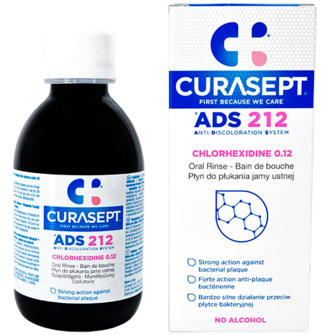 Курасепт ополаскиватель для полости рта ADS 212 CHX 0,12%, без SLS, 200 мл