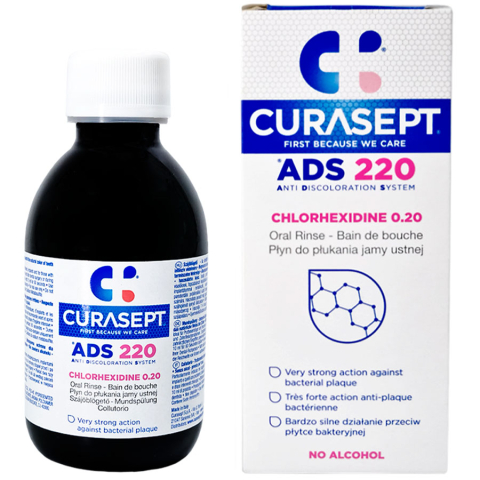 Курасепт ополаскиватель для полости рта ADS 220 CHX 0,2%, без SLS, 200 мл