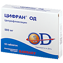 ЦИФРАН ОД 500МГ N10 ТАБЛ.П.П.О.