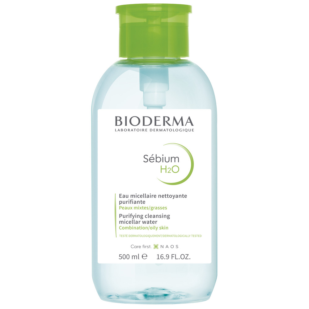 Bioderma Sebium H2O мицеллярная вода очищающая флакон-помпа, 500 мл