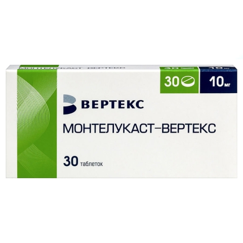 Монтелукаст 10 мг таблетки, 30 шт.