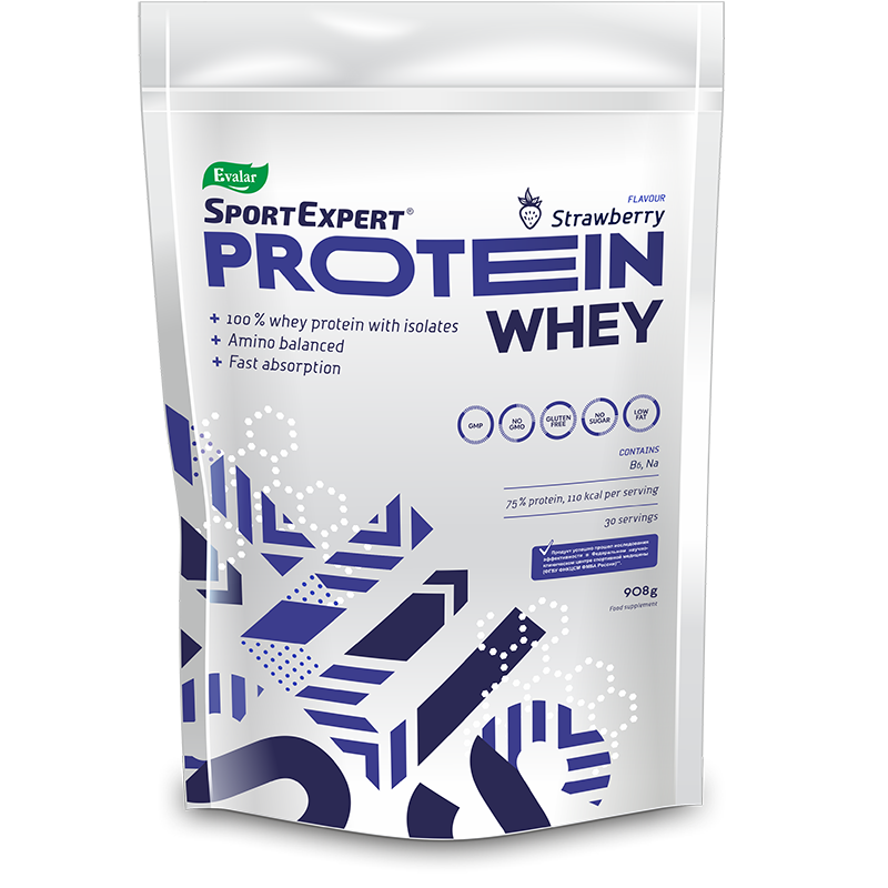 SportExpert Whey Protein СпортЭксперт Сывороточный протеин порошок, 908 г, Эвалар