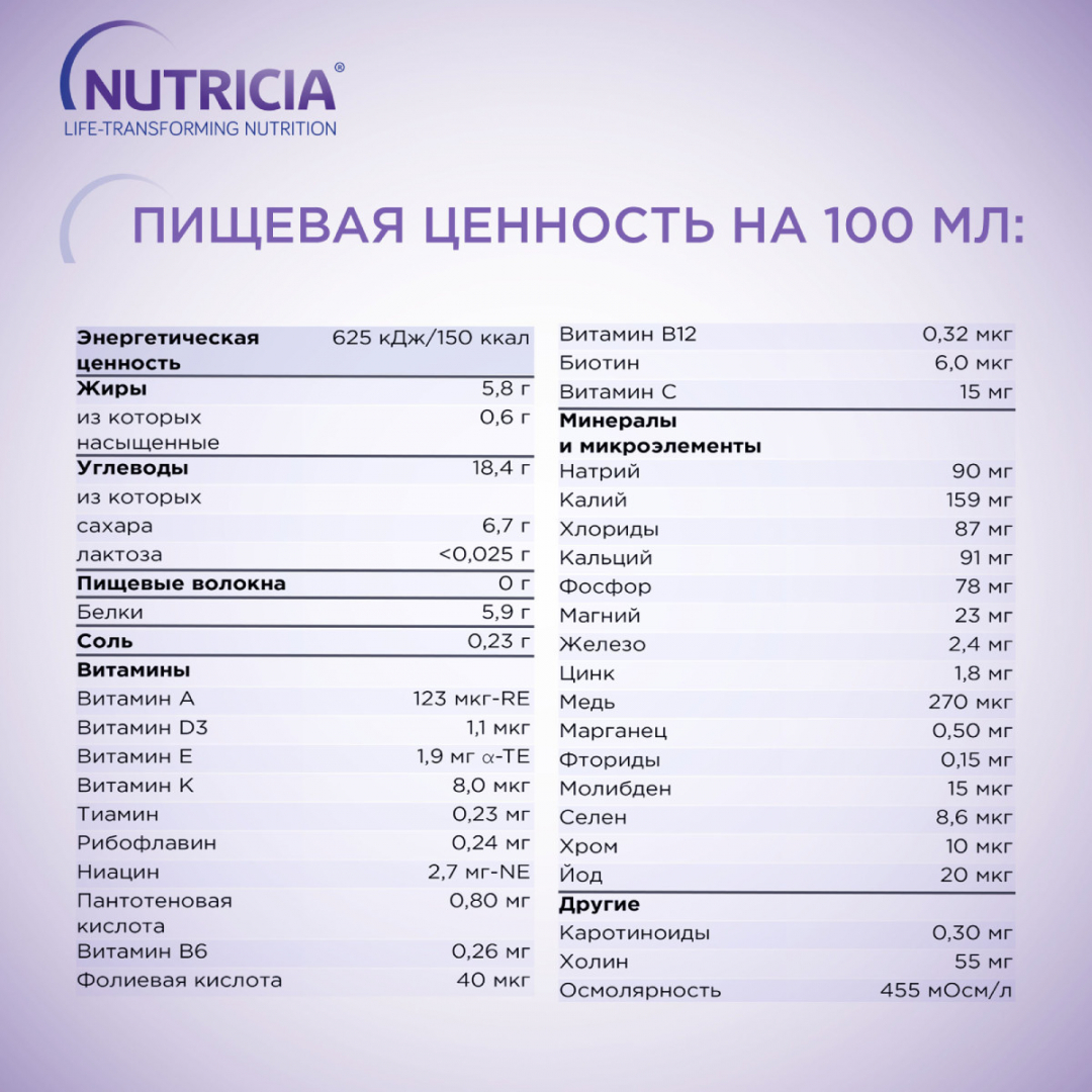 Нутридринк бутылочка ваниль, 200 мл