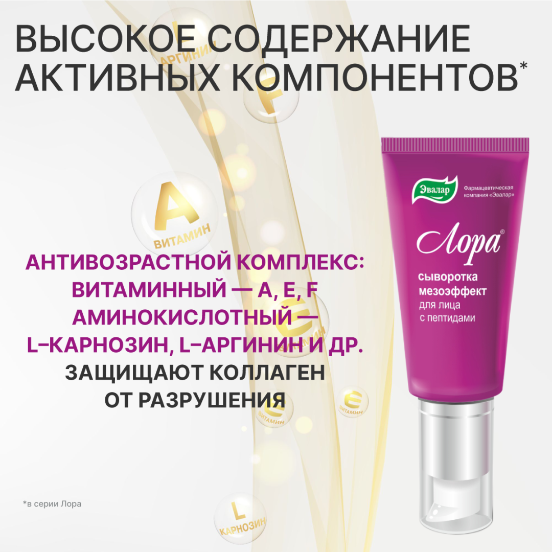 Лора сыворотка без мезороллера, 30 г, Эвалар