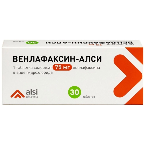 Венлафаксин-алси 75 мг таблетки, 30 шт.