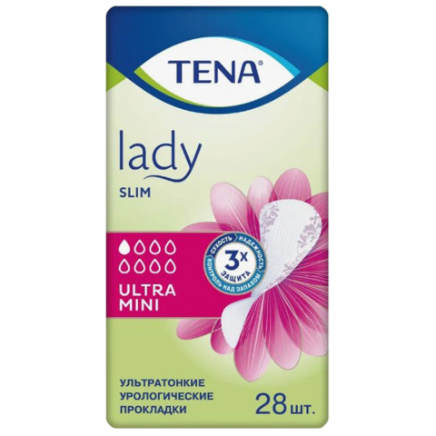 TENA Lady Ultra Mini прокладки, 28 шт.