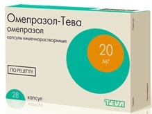 Омепразол-тева 20 мг 28 шт. капсулы кишечнорастворимые