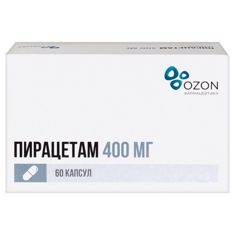 Пирацетам 400 мг капсулы, 60 шт.