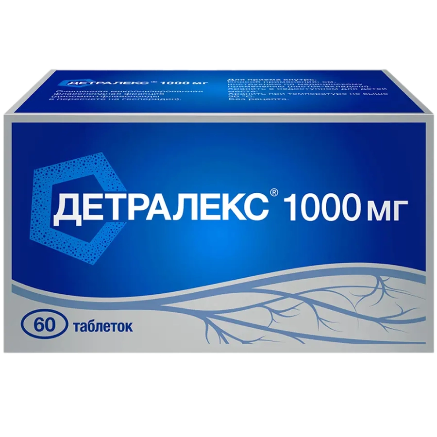 Детралекс 1000 мг таблетки, 60 шт.