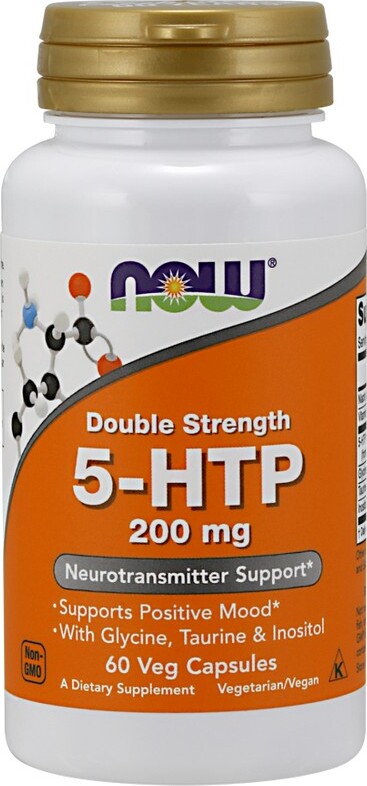 Now / Нау 5-НТР (5-гидрокситриптофан) 200 мг капсулы вегетарианские, 60 шт.