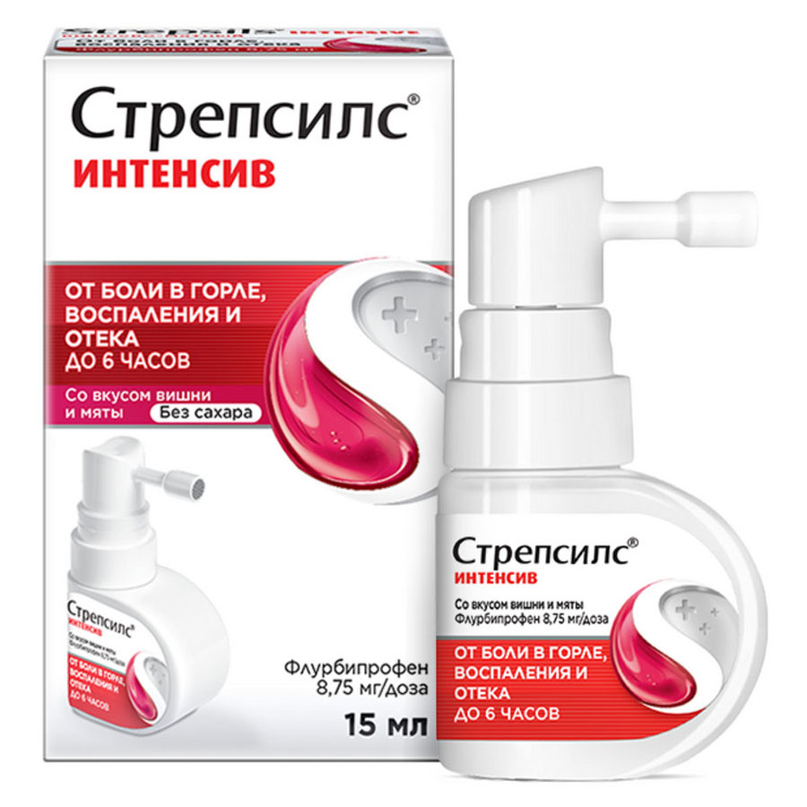 Стрепсилс Интенсив 8,75 мг/доза спрей, 15 мл