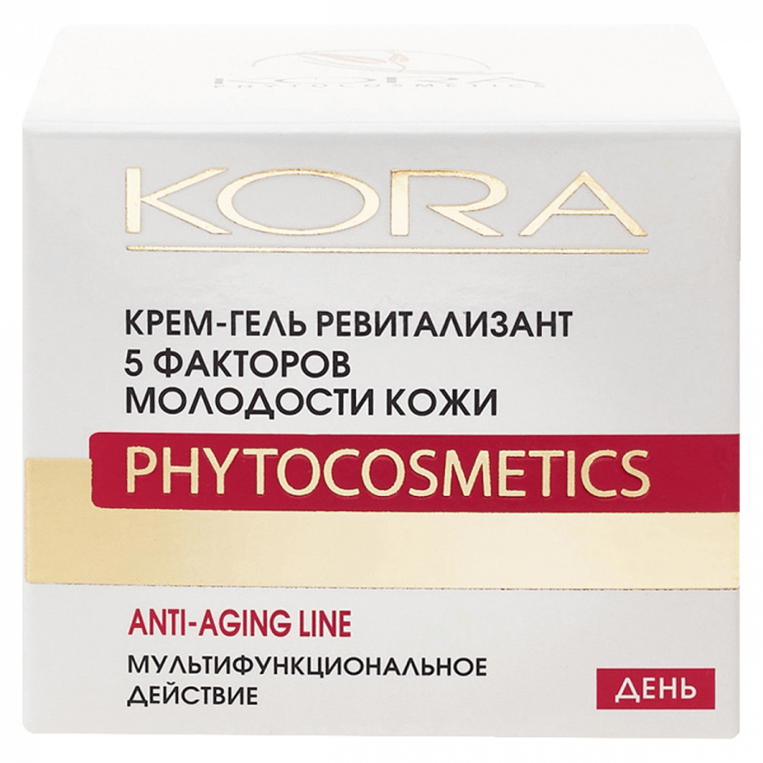 Кора (Kora) крем-гель ревитализант 5 факторов молодости кожи, 50 мл