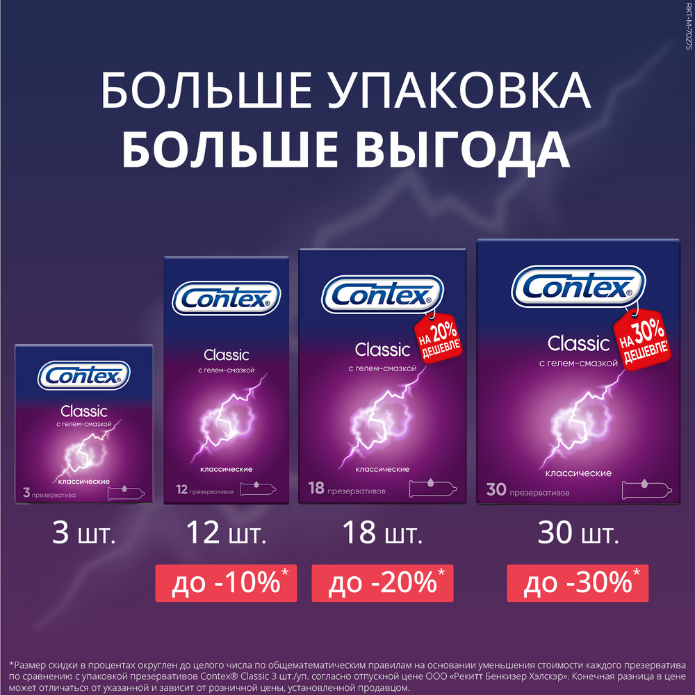 Контекс презервативы классик, 3 шт.