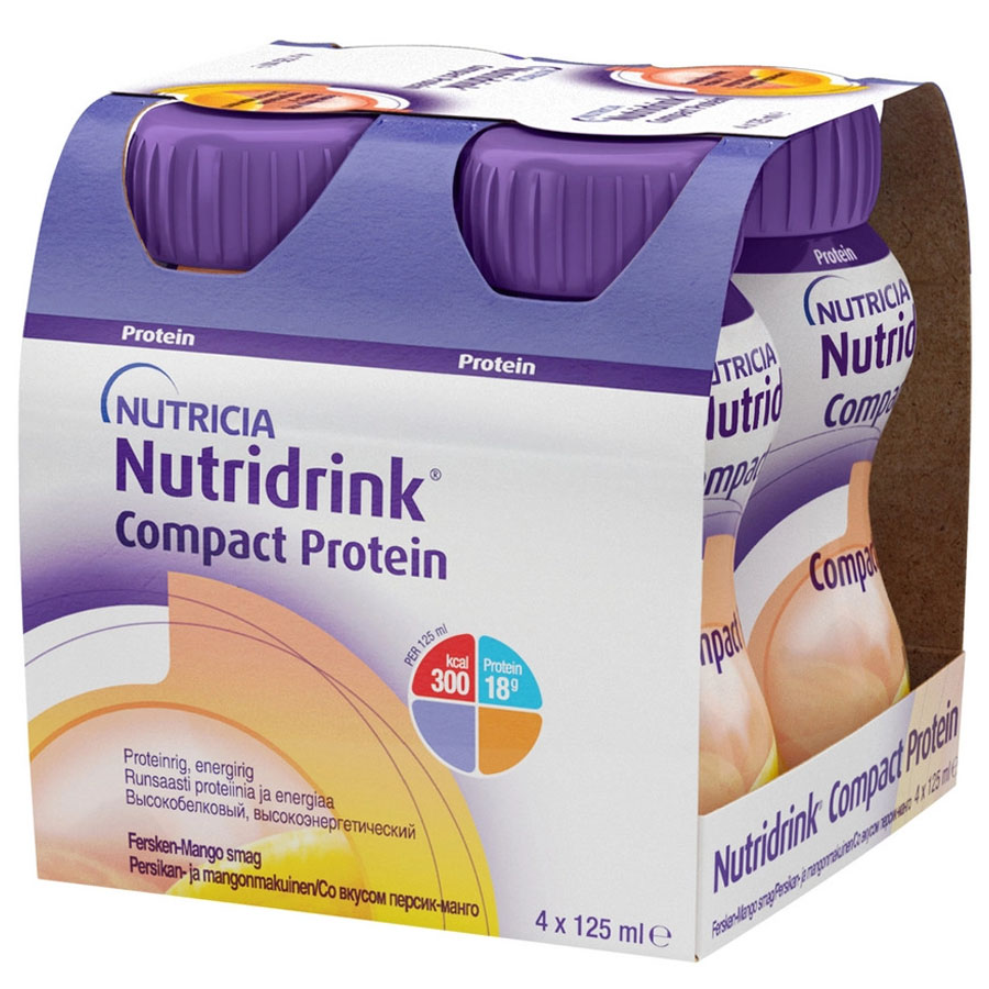 Нутридринк Компакт Протеин/персик/манго 125 мл, 4 шт.