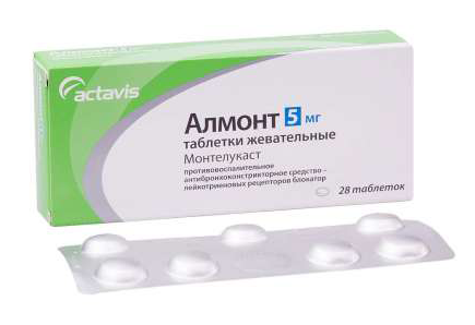Алмонт 5 мг 28 шт. таблетки жевательные