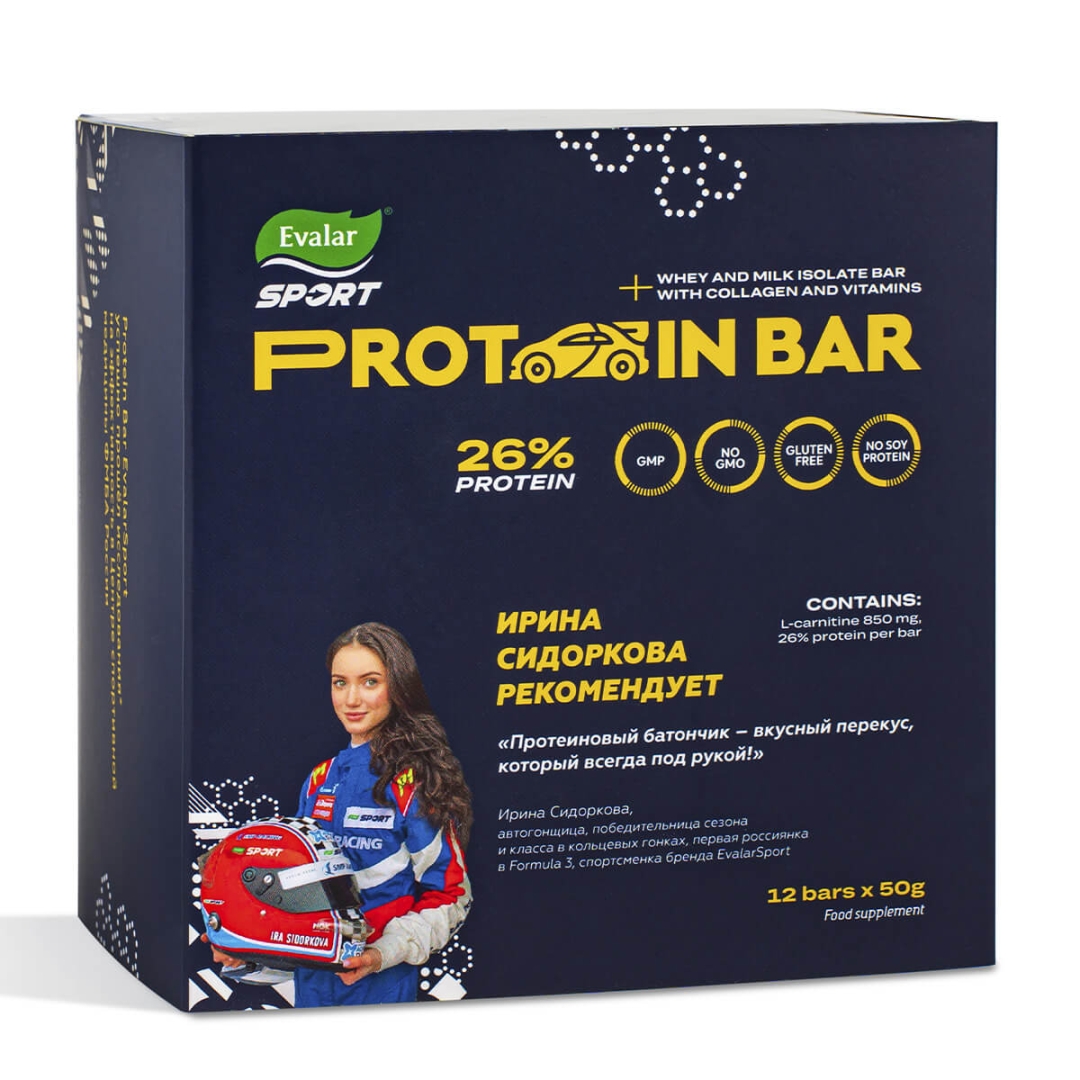 СпортЭксперт Эвалар 50г белковый батончик, 12 шт.