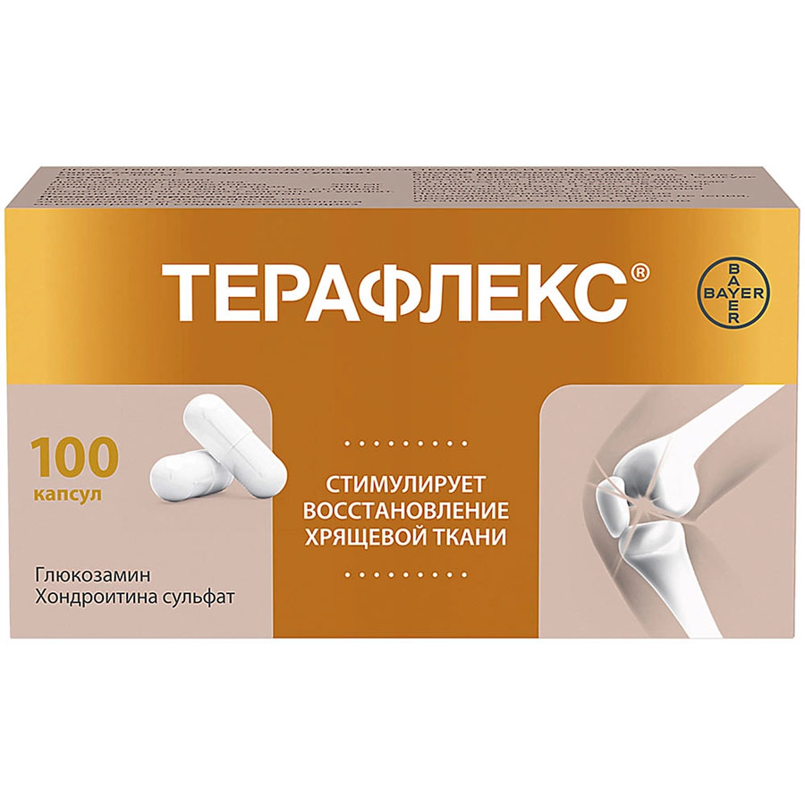 Терафлекс 500 мг + 400 мг капсулы, 100 шт.