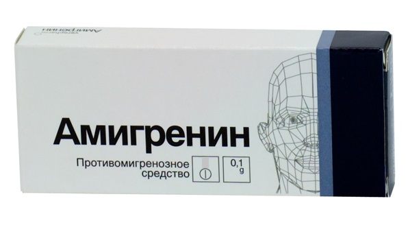 Амигренин 100 мг 6 шт. таблетки, покрытые пленочной оболочкой