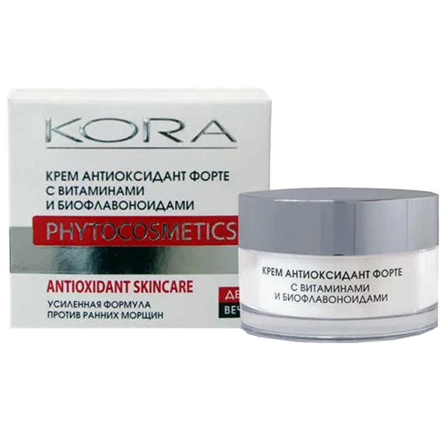 Кора (Kora) крем антиоксидант форте с витаминами и биофлавоноидами для лица, 50 мл
