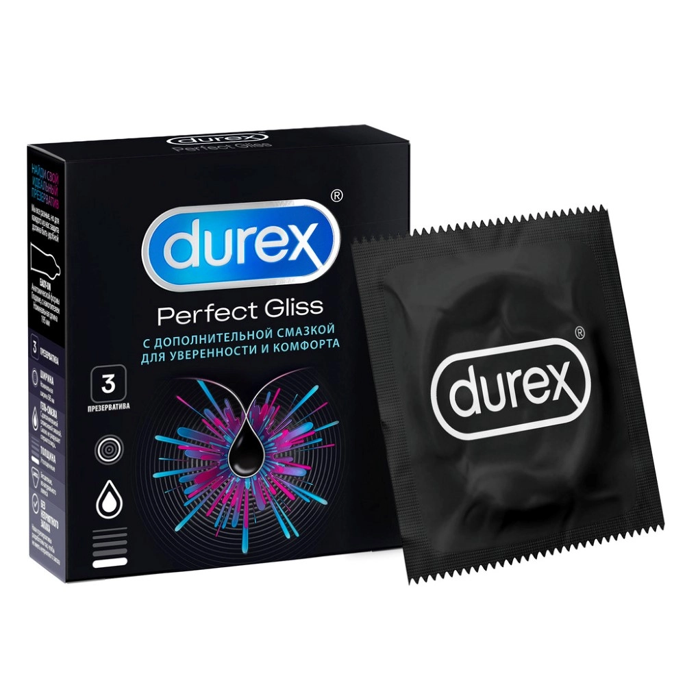 Презерватив durex perfect gliss 3 шт.