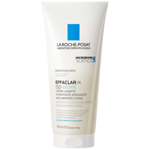 La Roche-Posay Effaclar Н Iso-Biome очищающий крем-гель для пересушенной проблемной кожи, 200 мл