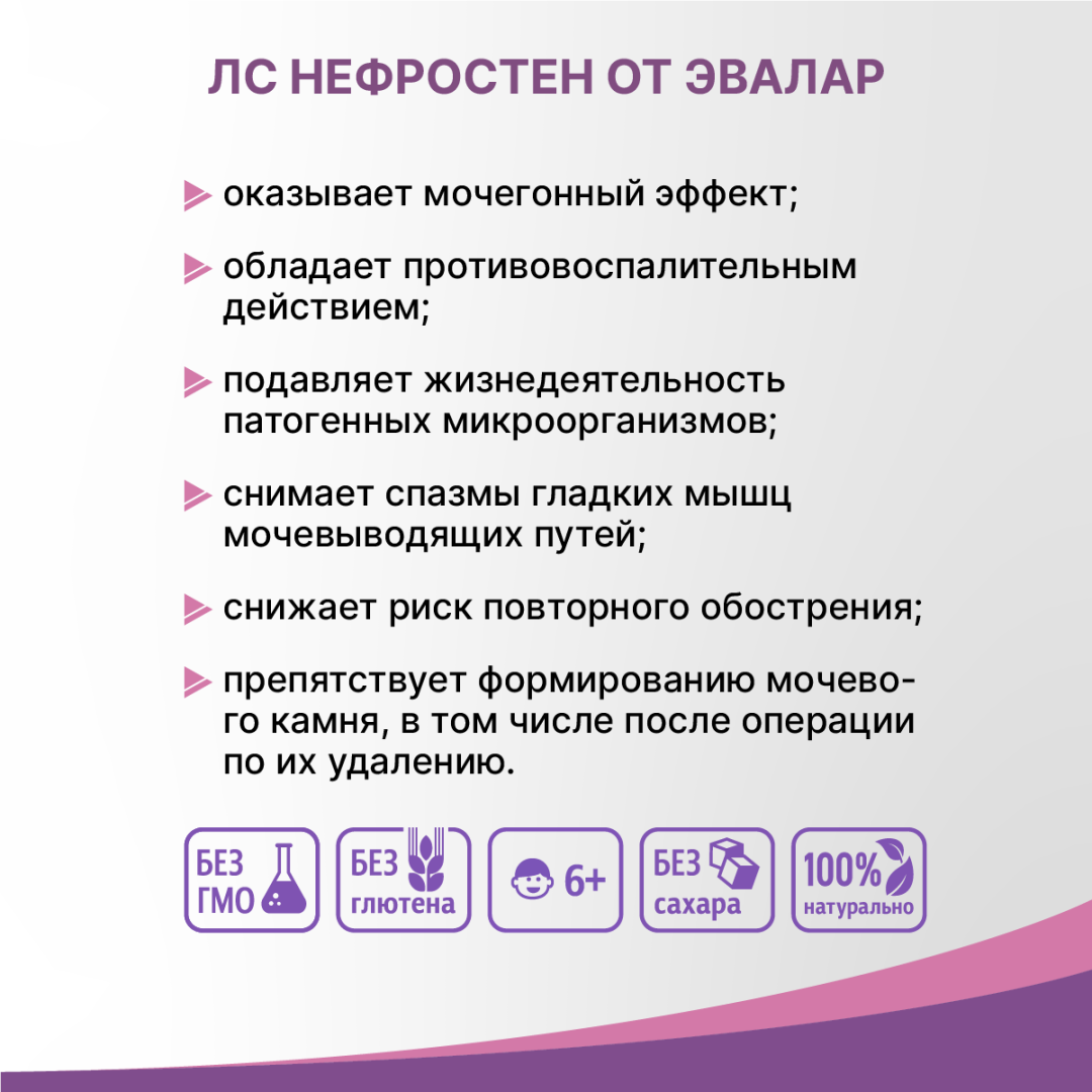 Нефростен таблетки покрытые пленочной оболочкой, 60 шт, Эвалар