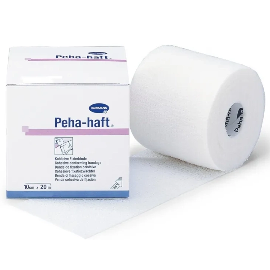 Пеха-хафт бинт 20м х 10см эластичный самофиксирующийся белый, 1 шт.