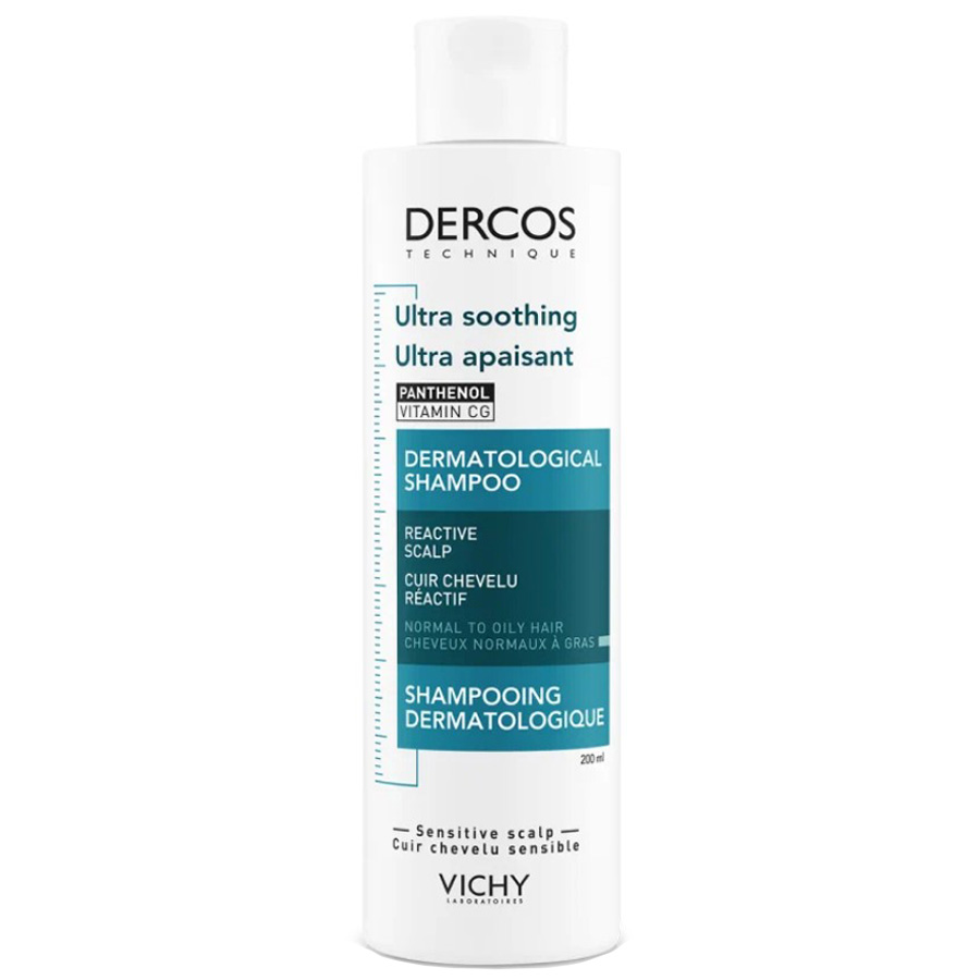 Виши (Vichy) Dercos Ultra успокаив. шампунь без сульфатов для нормальных и жирных волос, 200 мл