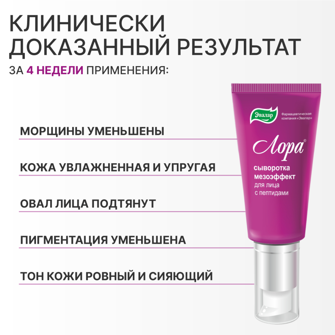 Лора сыворотка без мезороллера, 30 г, Эвалар